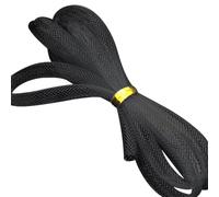 Ayuduots 10Yard Solid Mesh Tube Decor Flex for Wreaths Crafts, Crinoline Tube for Dirty Braid Jewelry Making - Black