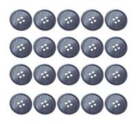 Ayuduots 20pcs 18mm Resin Sewing Buttons for Clothes, Blue 4-Hole DIY Craft Buttons for Pants Coat Jacket