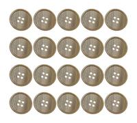 Ayuduots 20pcs 18mm Resin Sewing Buttons for Clothes, Brown 4-Hole DIY Craft Buttons for Pants Coat Jacket