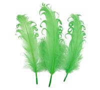 Ayuduots 20pcs Curly Goose Feathers, 4.72-7.08in Colorful Feathers for Crafts Jewelry Making Party Decor - Apple Green