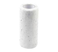 Ayuduots 25yard x 15cm Glitter Sequin Tulle Roll, Spool Ribbon Netting Tulle Fabric for DIY Tutu Skirt Wreaths Gift Wrapping - White
