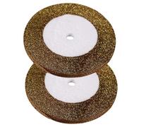 Ayuduots 2Roll 6mm Glitter Satin Ribbon, 25Yards Double Faced Ribbon for Gift Wrapping Hair Bows Party Decoration - Dark Coffee