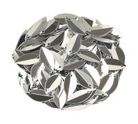 Ayuduots 360Pcs/Bag Oval Folded Sequins, Leaf Shaped PVC Paillettes, Horse Eyes Shape Sequins for DIY Crafts Sewing Accessories