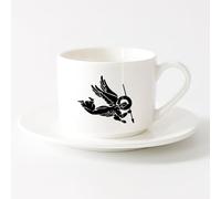 AYUEHBN Ceramic Coffee Cup Angels and Saints St Michael Archangel Spear Head （6oz/175ml） for Tea, Hot Chocolate，Sets Tea Cup with Saucers (White)