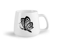 AYUEHBN Ceramic Fruit Cup Ceramic Coffee Mug Butterfly Animals Insects Flower Patterns Wings Flying （14oz/400ml Dishwasher Safe