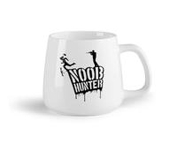 AYUEHBN Ceramic Fruit Cup Ceramic Cups with Handles Gamer Shooting Video Game Noob Hunter （14oz/400ml Office, Home, Café, Dishwasher & Microwave Safe