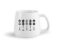 AYUEHBN Ceramic Fruit Cup Ceramic Tea Cup Couture Beauty Fashion Studio Dress Mannequins （14oz/400ml Office, Home, Café, Dishwasher & Microwave Safe