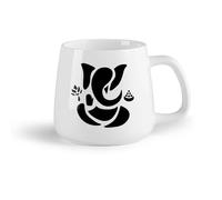 AYUEHBN Ceramic Fruit Cup Coffee and Tea Cups Abstract Ganesha Hindu Hinduism Vedas God （14oz/400ml Cappuccino, Latte Macchiato, Tea, Espresso