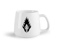 AYUEHBN Ceramic Fruit Cup Coffee Mug, Music Fire Guitar Strings Musical Instrument （14oz/400ml Coffee, Tea, Latte, Milk, Cocoa, Juice and Other Hot Drinks