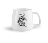 AYUEHBN Ceramic Fruit Cup Cool Mugs and Cups Tiger Animal Aggressive Predator African Big Cat （14oz/400ml Gift for Men or Women