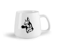 AYUEHBN Ceramic Fruit Cup Cool Tea and Coffee Mug German Shepherd Dog Pet House Animal （14oz/400ml Great for Home, Office, Cafes, Gift Ideas