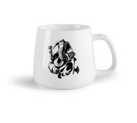 AYUEHBN Ceramic Fruit Cup Cool Tea and Coffee Mug Indian God Ganesha Elephant Hinduism （14oz/400ml Dishwasher Microwave Safe,for Office and Home