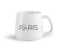 AYUEHBN Ceramic Fruit Cup Cool Tea and Coffee Mug Paris Eiffel Tower France French Birds （14oz/400ml Dishwasher Microwave Safe,for Office and Home