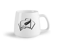 AYUEHBN Ceramic Fruit Cup Home and Office Mugs Book Pen Write a Manuscript Books Home （14oz/400ml for Coffee, Soup, Tea, Milk, Latte, hot Cocoa, Ladies, Men