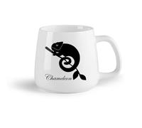 AYUEHBN Ceramic Fruit Cup Large Mugs for Hot Drinks Chameleon Lizard Reptile Animal （14oz/400ml for Coffee, Soup, Tea, Milk, Latte, hot Cocoa, Ladies, Men