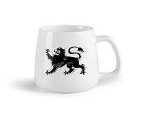 AYUEHBN Ceramic Fruit Cup Large Mugs for Hot Drinks Heraldic Lion Animal Middle Ages （14oz/400ml Coffee, Tea, Latte, Milk, Cocoa, Juice and Other Hot Drinks