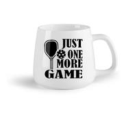AYUEHBN Ceramic Fruit Cup Mug, Coffee/Tea Cup Pickleball Just One More Game Phrase Sport Club （14oz/400ml Unique Office Gift for Women & Men