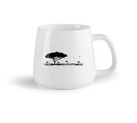 AYUEHBN Ceramic Fruit Cup Personalised Mugs Landscape Australia Wild Animals Tree Kangaroo （14oz/400ml Great for Home, Office, Cafes, Gift Ideas