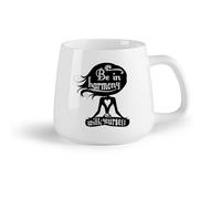 AYUEHBN Ceramic Fruit Cup Porcelain Coffee Mugs Gymnastics Yoga Harmony with Yourself （14oz/400ml Humorous Gift for Coffee Lovers, Work Besties, Coworkers & Friends