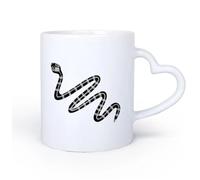 AYUEHBN Ceramic Heart-Shaped handleHome and Office Mugs Snake Totem Animal Ornament Cool 11oz/320ml Coffee, Tea, Latte, Milk, Cocoa, Juice and Other Hot Drinks