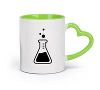 AYUEHBN Ceramics Ceramic Coffee Cup Laboratory Zone Science Lab School Chemistry Classroom （11oz/320ml） and Microwave-Safe Green