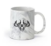 AYUEHBN Ceramics Ceramic Coffee Mug Couple Ravens Norse Mythology Flying Birds （11oz/320ml） Cappuccino, Latte Macchiato, Tea, Espresso Marble Black