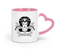 AYUEHBN Ceramics Ceramic Coffee Mug Geisha Flowers Tea Ceremony Drinking Oriental Teapot （11oz/320ml） Nice Xmas Gift Pink