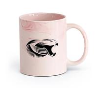 AYUEHBN Ceramics Ceramic Coffee Mug Snake Predator Head Animal Fangs Teeth Bite （11oz/320ml） Stylish & Durable - Microwave & Dishwasher Safe Marble Pink