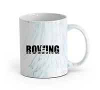 AYUEHBN Ceramics Ceramic Cup for Coffee Tea Cocoa Rowing Crew Sport Rower （11oz/320ml） Coffee, Tea, Latte, Milk, Cocoa, Juice and Other Hot Drinks Marble Blue