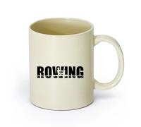 AYUEHBN Ceramics Ceramic Cup for Coffee Tea Cocoa Rowing Crew Sport Rower （11oz/320ml） Coffee, Tea, Latte, Milk, Cocoa, Juice and Other Hot Drinks Light Yellow