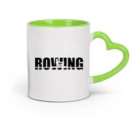 AYUEHBN Ceramics Ceramic Cup for Coffee Tea Cocoa Rowing Crew Sport Rower （11oz/320ml） Coffee, Tea, Latte, Milk, Cocoa, Juice and Other Hot Drinks Green