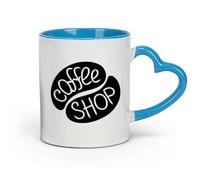 AYUEHBN Ceramics Ceramic Cups with Handles Coffee Tea Shop Restaurant Business （11oz/320ml） Great for Home, Office, Cafes, Gift Ideas Blue