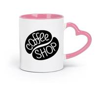 AYUEHBN Ceramics Ceramic Cups with Handles Coffee Tea Shop Restaurant Business （11oz/320ml） Great for Home, Office, Cafes, Gift Ideas Pink