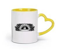 AYUEHBN Ceramics Coffee and Tea Cups Bakery Cafe Bakehouse Bread Baker Store Oven （11oz/320ml） Ceramic Coffee Mug for Cappuccino Tea, Milk, Yellow