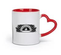 AYUEHBN Ceramics Coffee and Tea Cups Bakery Cafe Bakehouse Bread Baker Store Oven （11oz/320ml） Ceramic Coffee Mug for Cappuccino Tea, Milk, Red