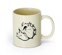 AYUEHBN Ceramics Coffee Milk Tea Ceramic Mugs Wicked Dog Pet Animal Collar Great （11oz/320ml） Dishwasher Microwave Safe,for Office and Home Light Yellow