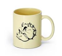 AYUEHBN Ceramics Coffee Milk Tea Ceramic Mugs Wicked Dog Pet Animal Collar Great （11oz/320ml） Dishwasher Microwave Safe,for Office and Home Beige