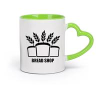 AYUEHBN Ceramics Coffee Mug Bakehouse Bread Shop Bakery Oven Baking Products （11oz/320ml） Humorous Gift for Coffee Lovers, Work Besties, Coworkers & Friends Green