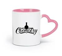 AYUEHBN Ceramics Coffee Mug, Chemistry Glassware Words Lab Classroom School （11oz/320ml） Coffee, Tea, Latte, Milk, Cocoa, Juice and Other Hot Drinks Pink