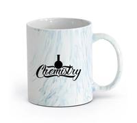 AYUEHBN Ceramics Coffee Mug, Chemistry Glassware Words Lab Classroom School （11oz/320ml） Coffee, Tea, Latte, Milk, Cocoa, Juice and Other Hot Drinks Marble Blue