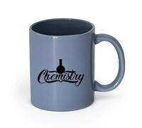 AYUEHBN Ceramics Coffee Mug, Chemistry Glassware Words Lab Classroom School （11oz/320ml） Coffee, Tea, Latte, Milk, Cocoa, Juice and Other Hot Drinks Blue-Gray