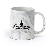 AYUEHBN Ceramics Coffee Mug, Chemistry Glassware Words Lab Classroom School （11oz/320ml） Coffee, Tea, Latte, Milk, Cocoa, Juice and Other Hot Drinks Marble Black