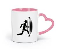 AYUEHBN Ceramics Coffee Mug, Fantasy World Parallel Worlds Entrance Portal of Movement （11oz/320ml） Ceramic Coffee Mugs for Home or Work Pink