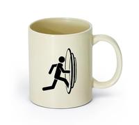 AYUEHBN Ceramics Coffee Mug, Fantasy World Parallel Worlds Entrance Portal of Movement （11oz/320ml） Ceramic Coffee Mugs for Home or Work Light Yellow