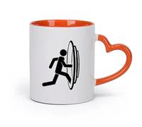 AYUEHBN Ceramics Coffee Mug, Fantasy World Parallel Worlds Entrance Portal of Movement （11oz/320ml） Ceramic Coffee Mugs for Home or Work Orange