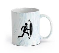 AYUEHBN Ceramics Coffee Mug, Fantasy World Parallel Worlds Entrance Portal of Movement （11oz/320ml） Ceramic Coffee Mugs for Home or Work Marble Blue