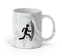 AYUEHBN Ceramics Coffee Mug, Fantasy World Parallel Worlds Entrance Portal of Movement （11oz/320ml） Ceramic Coffee Mugs for Home or Work Marble Black