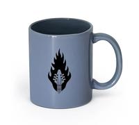 AYUEHBN Ceramics Coffee Mug, Music Fire Guitar Strings Musical Instrument （11oz/320ml） Coffee, Tea, Latte, Milk, Cocoa, Juice and Other Hot Drinks Blue-Gray