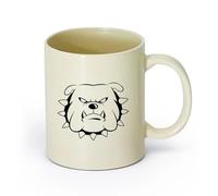AYUEHBN Ceramics Coffee Mugs Tea Coffee Mug Cups Wicked Dog Bulldog Animal （11oz/320ml） for Coffee, Soup, Tea, Milk, Latte, hot Cocoa, Ladies, Men Light Yellow