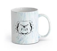 AYUEHBN Ceramics Coffee Mugs Tea Coffee Mug Cups Wicked Dog Bulldog Animal （11oz/320ml） for Coffee, Soup, Tea, Milk, Latte, hot Cocoa, Ladies, Men Marble Blue